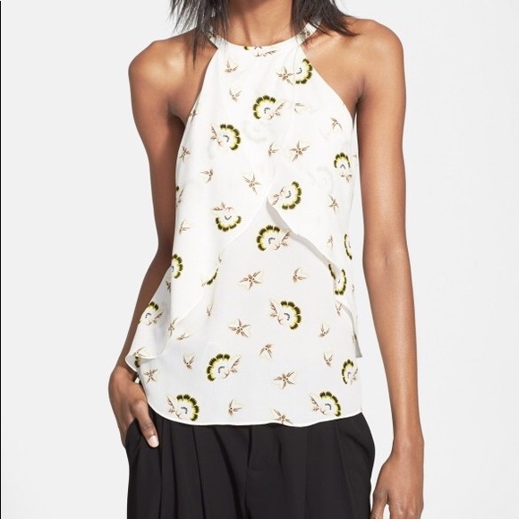 A.L.C. Tops - ALC Iggy layered floral print silk top